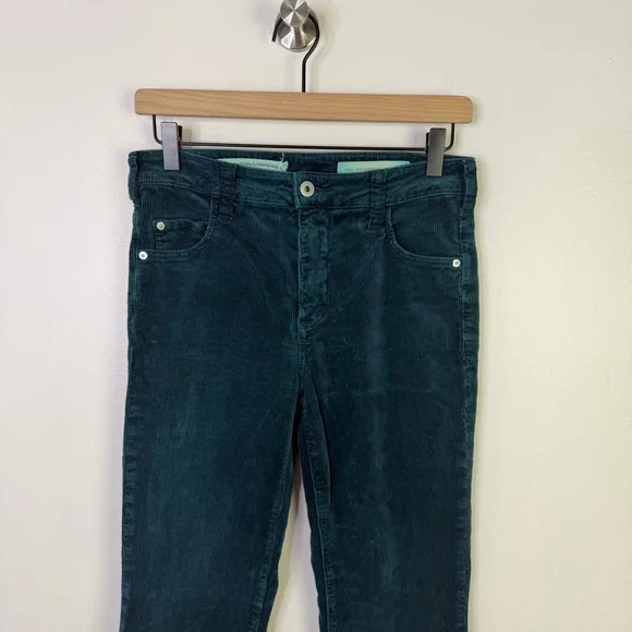 Pilcro and the Letterpress Teal Corduroy Flare Pants - Picture 3 of 12